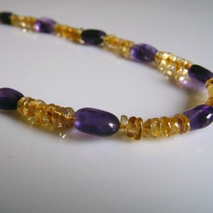 Amethyst and Citrine Necklace