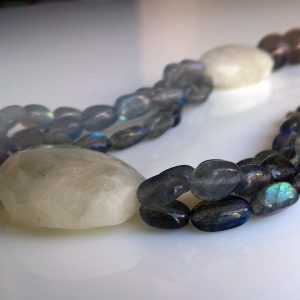 Labradorite and Rainbow Moonstone Necklace
