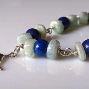 Amazonite and Lapis Lazuli Bracelet