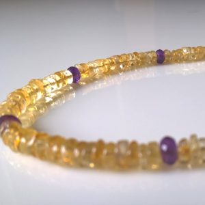 Citrine and Amethyst Necklace
